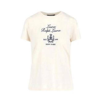 Ralph Lauren T-Shirts, female, Beige, Size: XL Knit Top