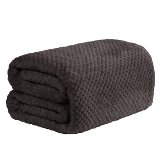 OEM Manta De Franela A Cuadros De Pi&ntilde;a De Color Liso, Funda De Sof&aacute; De Forro Polar Coral, Manta Para Siesta Con Aire Acondicionado - 1 Manta Refrescante, 