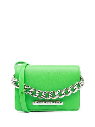 Alexander McQueen 2020-2024 Calfskin Four Ring Knuckle satchel - women - Leather - One Size - Green