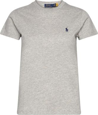 Polo Ralph Lauren Knit T-Shirt - Dames - T-shirts - Grijs - XS - Katoen - Tops
