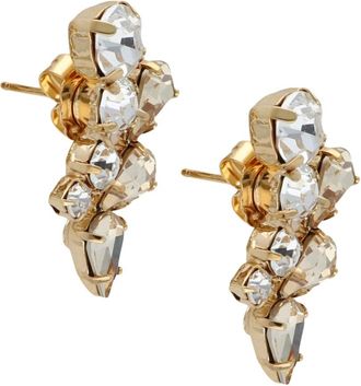 Lott. Gioielli CE SW Earpin Two Rows - Dames - Oorbellen - Geel - ONE Size - Leer - Accessoires