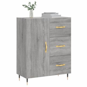 Berkfield Home Sideboard Grey Sonoma 69.5x34x90 cm Engineered Wood