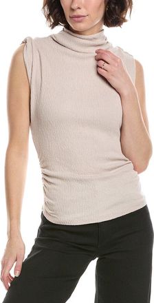 Michael Stars Campbell Ruched Mock Neck T-Shirt