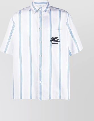Etro striped cotton short-sleeve shirt