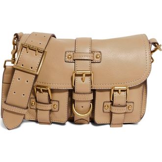Aim&eacute;e Saddle Up Leather Crossbody Bag in Camel at Nordstrom Rack