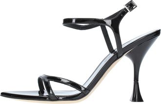 3Juin Naima 095 Sandalen - Dames - Sandalen met hakken - Zwart - 39 EU - Leer - Schoenen