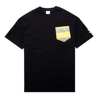 Puma Boxy Pocket Logo Tee Black 534991-01