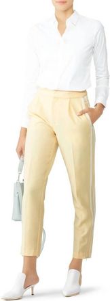 Habitual Abigail Ankle Trousers In Yellow