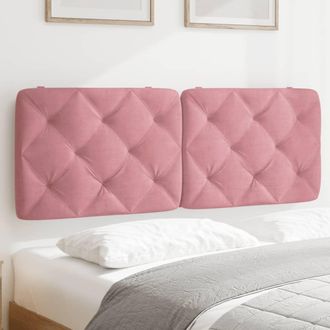 vidaXL Cabecero De Cama Acolchado Terciopelo Rosa 140 Cm Vidaxl