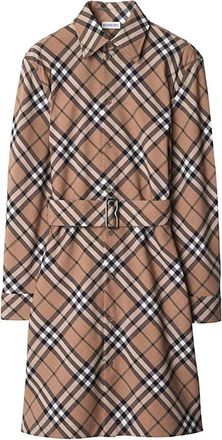 Burberry Belted Coats, female, Brown, Size: 2XS Abiti