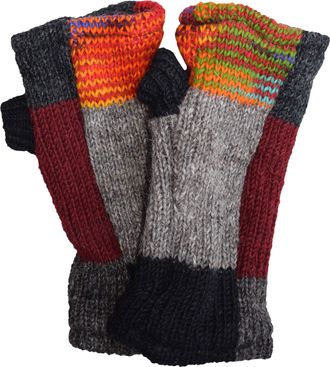 Gheri Womens Warm Woolen Fleece Lined Hand Knitted Mittens Gloves Handwarmers L