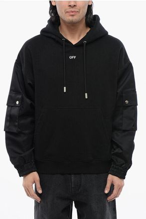 Off-white Brushed Hoodie With Bomber Sleeves size Xxs