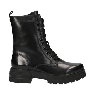 Caprice black casual closed booties - Dames - Veterlaarzen - Zwart - 36 EU - Leer - Schoenen