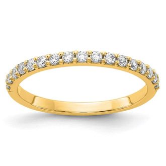 Diamond2Deal 14k Yellow Gold Lab Grown Diamond Wedding Band Ring 0.33Ct Clarity- VS Color- G-H