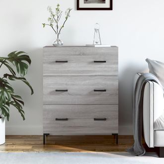 vidaXL Aparador De Madera De Ingenier&iacute;a Gris Sonoma 69,5x34x90 Cm Vidaxl