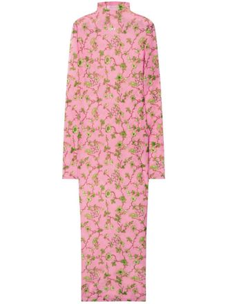 Off-white Tulen maxi-jurk - Roze