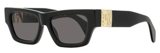 Palm Angels Unisex Magnolia Rectangular Sunglasses PERI10J 1007 Black/Gold 53mm
