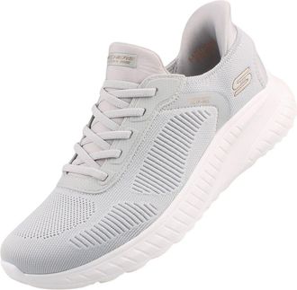 Skechers Womens Slip-Ins:Bobs Squad Chaos- Current Muse Walking Shoes, Light Gray, 5