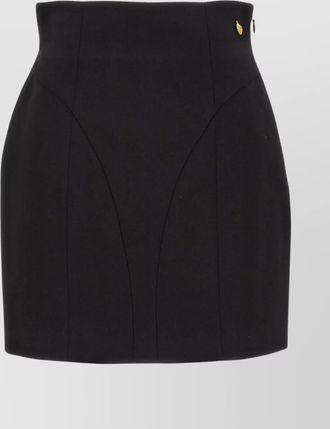 Balmain crepe high-rise mini skirt