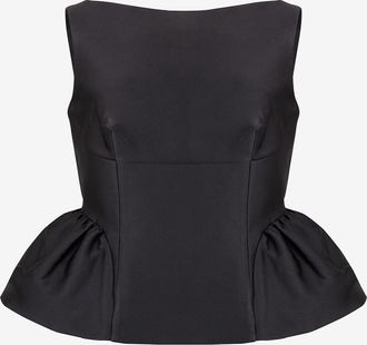 Roland Mouret Seidentaft-Top mit Schoss