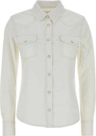 Frame Denim The Classic Shirt - Dames - Spijkeroverhemden - Wit - XS - Katoen - Overhemden