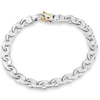 Pompeii3 Mens Solid 14k Gold (26grams) or Platinum (43gram) 7mm Link Bracelet