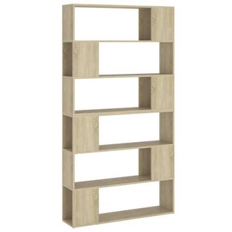 Berkfield Home Book Cabinet Room Divider Sonoma Oak 100x24x188 cm in Light Brown | Size: 100 x 24 x 188 cm