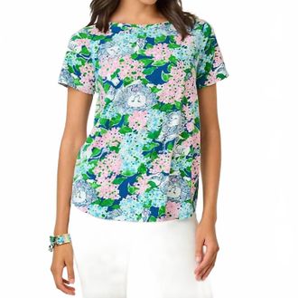 Lilly Pulitzer Key West Top In Starlight Navy Lydia The Lion