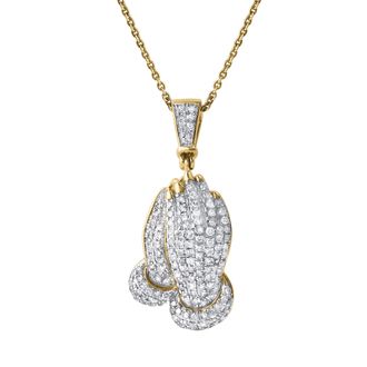 LuvMyJewelry Amoria 10K Gold Diamond Pendant - 6.25 CT