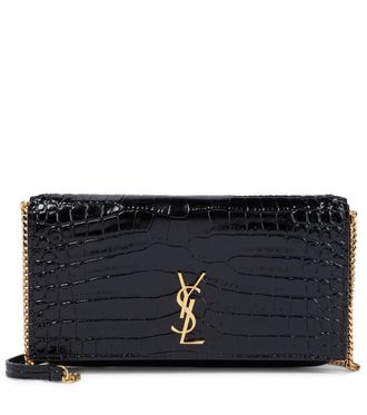 Saint Laurent Cassandre leather phone pouch
