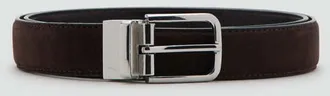 Mango Cintura pelle nappa reversibile marrone - Uomo - 110 - MANGO MAN