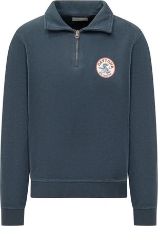 Bl'ker Felpa Half Zip Rudgers 24 Hours - - Sweatshirts & Hoodies - Uomo - Blu - M