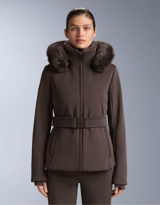 Oysho Primaloft - Giacca super aderente impermeabile marrone chiaro
