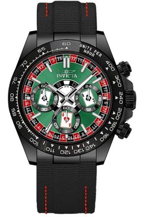 Invicta Speedway 50517 Heren Horloge - Quartz Uurwerk - Roestvrij Staal met groene Wijzerplaat - 40mm