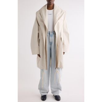 Givenchy Cotton & Nylon Double Zip Parka in Light Beige at Nordstrom, Size 10 Us