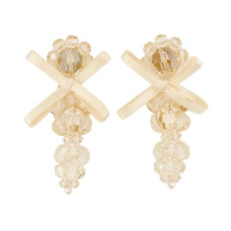 Simone Rocha Kristallen Strik Oorbellen - Geel - Dames - Oorbellen - Geel - ONE Size - Accessoires