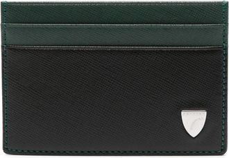 Aspinal of London logo-plaque leather cardholder - men - Calf Leather - One Size - Black