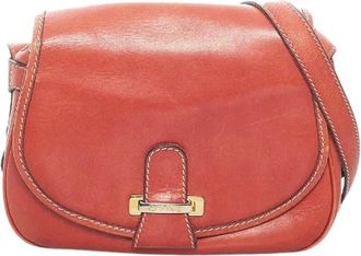 Celine Pre-owned Cross Body Bags, female, Red, Size: ONE SIZE Pre-owned Leather Shoulder Bag Red