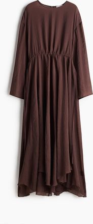 H&M Kleid mit Kordelz&uuml;gen - Dunkelbraun