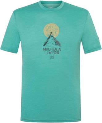 super.natural No Map Tee Merinoshirt f&uuml;r Herren | t&uuml;rkis