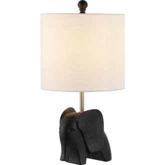 Jonathan Y Designs Koda Eclectic Southwestern Resin/Iron Elephant LED Kids Table Lamp in Black at Nordstrom