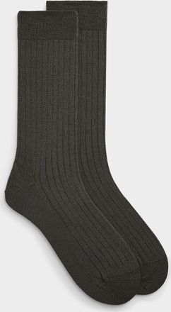 Bleufor&ecirc;t Mens Finely ribbed merino wool socks