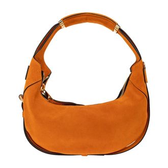Moschino Logo Schoudertas - Dames - Tassen - Oranje - Maat: ONE Size Leer