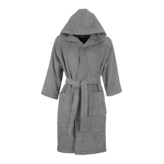 KASANOVA Accappatoio spugna L/XL grigio tinta unita