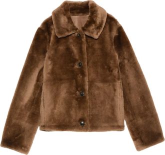 Yves Salomon Short Shearling Classic Collar Jacket