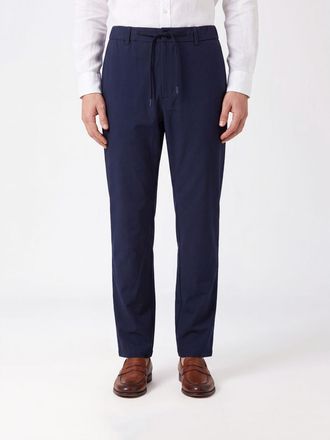 Herno Pantaloni slim fit in nylon tecnico con vita elasticizzata e coulisse