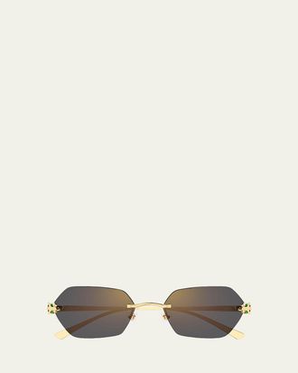 Cartier Panth&egrave;re de Cartier 55mm Geometric Sunglasses