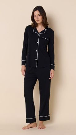 The Cats Pajamas Pima Knit Pajama Set in Midnight at Nordstrom, Size Xxx-Large