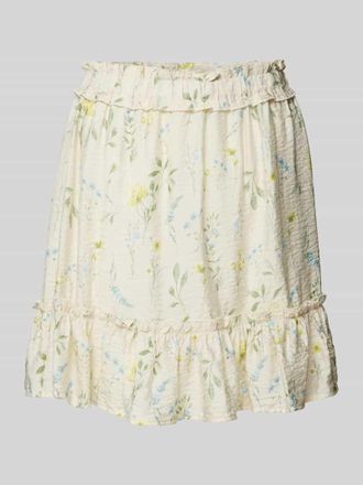 Vero Moda Minirock mit floralem Print Modell JOSIE in Beige, Gr&ouml;&szlig;e S