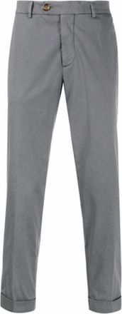 Brunello Cucinelli Graphite Tailored Trousers With Cuffs, Brand Size 60 (US Size 44)